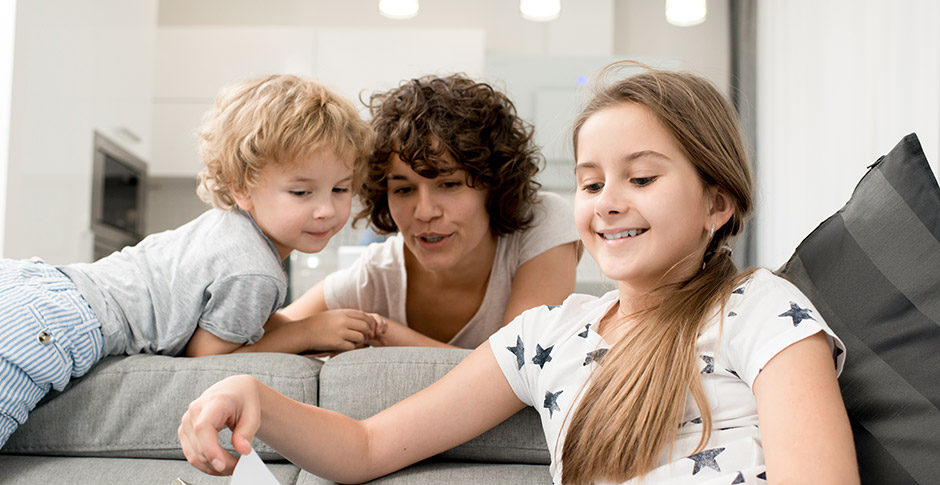 Mother with Two Kids